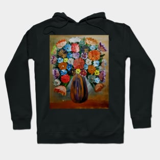 This painting with mix of different medium and metallic paints . Hoodie